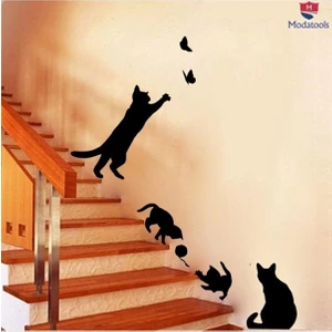 Kt Grup Dekoratif Kedi Sticker Çıkartmaları 6 Parça
