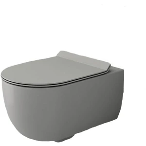 Bocchi V-Tondo Rimless Asma Klozet Kanalsız Kapak Hariç Mat Gri 1416-006-0128