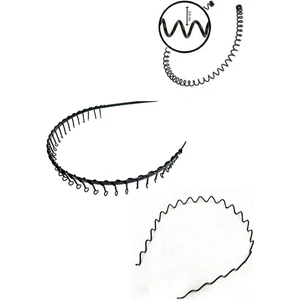 Elit Ticaret Sporcu Yaylı,taraklı, Zigzag Tel Taç 3 Lü Set Unisex