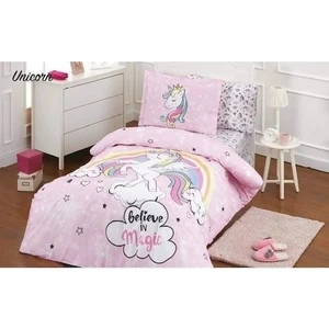 Unicorn Pembe Tek Kişilik Nevresim Takımı