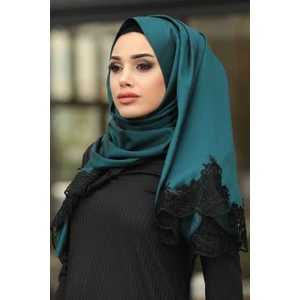 Neva Style - Dantelli Ipek Görünümlü Tesettür Şal 1037