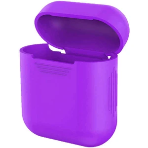 Apple Airpods 1. / 2. Nesil Kılıf Renkli Bitişik Silikon Kılıf Mor