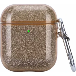 Apple Airpods 1. / 2. Nesil Kılıf Silikon Simli Parlak Shining Kılıf 17 Gold