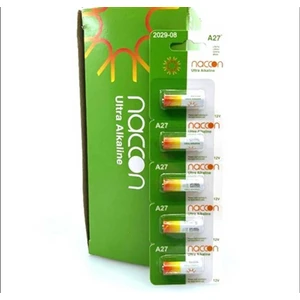 100 Adet Naccon Ultra Alkalin A27 27A 12V Kumanda Pili