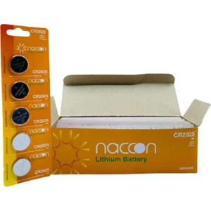 100 Adet Naccon CR2025 3V Lithium Pil