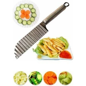 Pratik Mağazam  Şekilli Patates Dilimleme Bıçağı Paslanmaz Çelik
