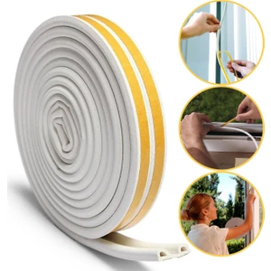 Kauçuk Kapı Pencere Fitili Beyaz 2m