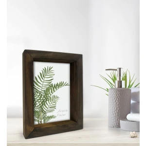 Bk Gift Banyo Dekoratif Doğal Masif Ahşap Çerçeve 15X20CM-14