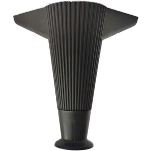 Çizgili Mobilya Baza Koltuk Kanepe Puf Tv Ünitesi Ayağı 1 Adet 15 cm Siyah Renk