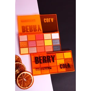 15'li Berry Cola Renkli Turuncu Ambalajlı Sedefli ve Mat Far Paleti Iman Of Noble