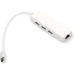 Usb3.1 Typec - 3 x Usb3.0 Hub ve 1 x Gigabit Ethernet Çevirici Adaptör