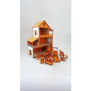 Ahşap Oyun Evi 60 cm Isimli Işıklı