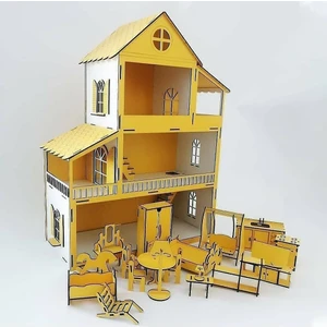 Ahşap Oyun Evi 60 cm Isimli Işıklı