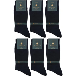 La Pescara La'pescara Ultra Lüks 6'lı Lacivert Bambu Klasik Erkek Çorap Set CRP17