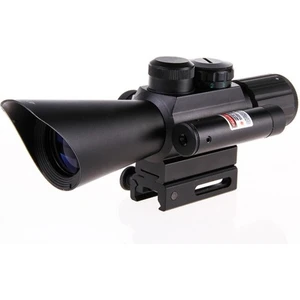 4X30 Tüfek Dürbünü Çift Işıklı Lazerli M7