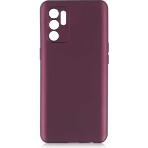noktaks - Oppo Reno 6 4G - Kılıf Mat Soft Premier Silikon Kapak - Mürdüm