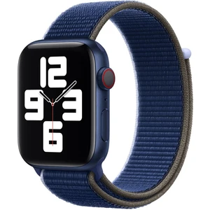 Seri 10 46MM, Seri 9/8/7/6/SE/5/4/3 Spor Loop Kordon Apple Watch 45MM 44MM 42MM Uyumlu Derin Lacivert
