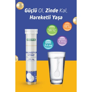 Aksu Vital Magnezyum Sitrat Efervesan 20 Tablet M03045