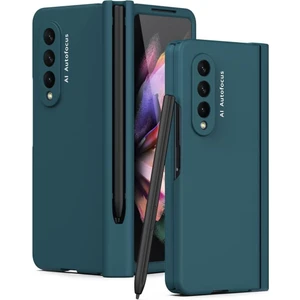 Samsung Galaxy Z Fold 3 5g Için Menteşe Koruması Ekran Koruyuculu Sert Pc Kapağı Tam Gövde Koruyucu Kılıfı Yeşil (Yurt Dışından)