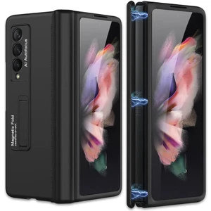 Samsung Galaxy Z Fold 3 5g Için Manyetik Menteşe, Ultra Ince Sert Pc Tampon Her Şey Dahil Manyetik Emme Kılıfı Siyah (Yurt Dışından)