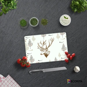 Cervus Deer | Cam Kesme Tahtası - Cam Kesme Tablası | 20cm x 30cm