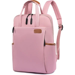 Bayan Basit Büyük Kapasiteli Sırt Çantası Pembe
