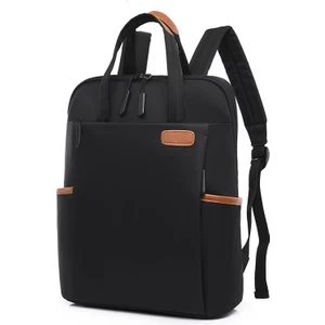 Bayan Basit Büyük Kapasiteli Sırt Çantası Siyah