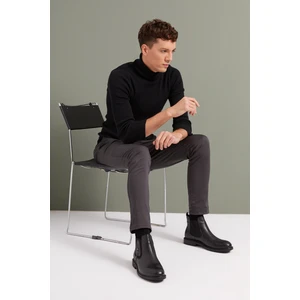 Ziya, Erkek Hakiki Deri Bot 113447 204 Siyah