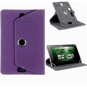 Casper Via S20 10 Inç Uyumlu Fuchsia 360° Dönebilen Standlı Kapaklı Universal Tablet Kılıfı Mor