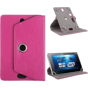 Casper Via L20 10.1 Inç Uyumlu Fuchsia 360° Dönebilen Standlı Kapaklı Universal Tablet Kılıfı Pembe