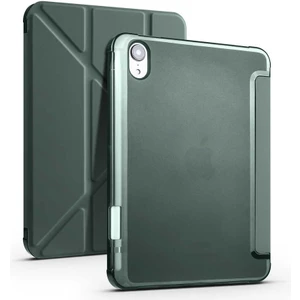 Apple iPad Mini 2021 (6.nesil) Kılıf Kalemlikli Premium Standlı Katlanabilir Uyku Modu Özellikli Tablet Kılıfı Koyu Yeşil