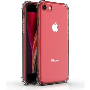 Apple iPhone 6 ve 6s Uyumlu Köşe Korumalı Şeffaf Kapak Darbe Emici Silikon Yumuşak Telefon Kılıfı Şeffaf