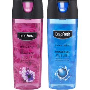 Deep Fresh Pratik Kapaklı Erkek & Kadın Duş Jeli Juicy Lady ve Cool Men 500 ml x 2 Adet