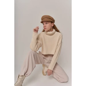 Holly Lolly Holly Lollykadın Bej Yüksek Bel Palazzo Palasia Pantolon