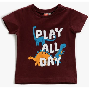 Baskılı Kısa Kollu Tişört Pamuklu