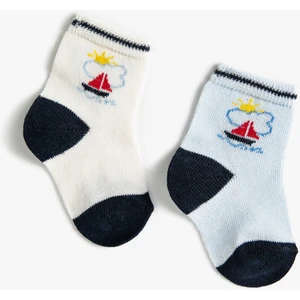 Erkek Bebek Baskılı Çorap Seti