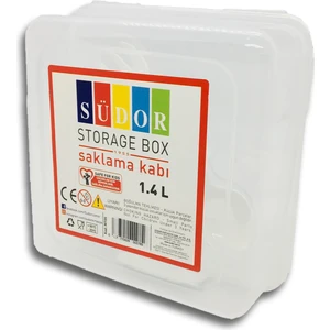 Iki Gözlü Saklama Kabı Kaşıklı 1,4 Litre Şeffaf