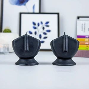 Nordic Dekoratif Mum Seti Siyah