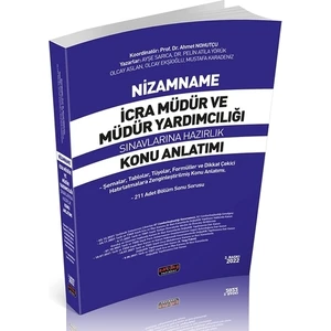 Savaş Yayınevi Nizamname Icra Müdürlüğü Konu Anlatımı 2022