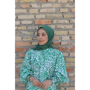 Eşarp Durağı Düz Yazma- Zümrüt