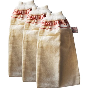 Zencefil Organik 3 Adet Banyo Kesesi Tellak Hamam Kese Kelebek Lastikli Kese ( 1. Kalite Lüx Kese Kırmızı Yazılı )