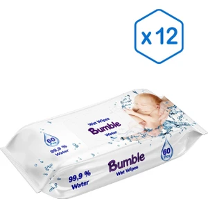 BUMBLE WATER ISLAK MENDİL 60 YAPRAK 12'Lİ PAKET