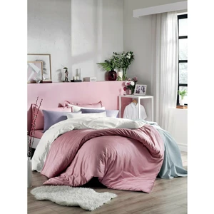 Mix&Match Pamuk Saten Çift Kişilik Nevresim Kılıfı Gül Kurusu