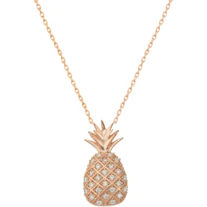 925 Gümüş Ananas 925 Ayar Gümüş Kolye