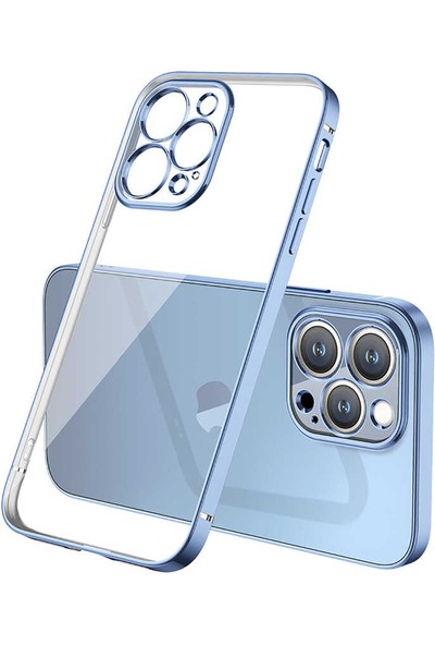 Vendas iPhone 13 Pro Max Veve Serisi Renkli Kenarlı Soft Silikon Kılıf