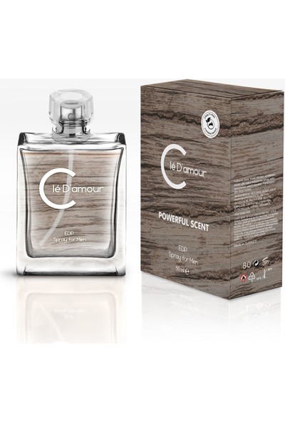 Cle D'Amour Powerful Scent (Aromatik/Odunsu) Men - Erkek Parfüm 50 ml