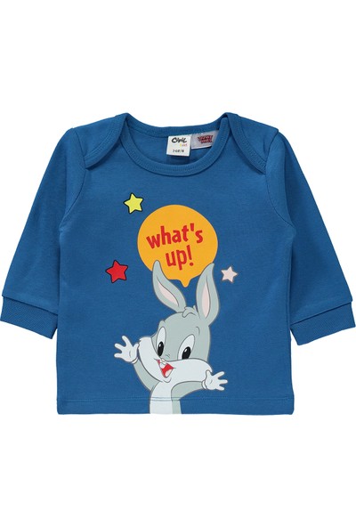 Bugs Bunny Erkek Bebek Takım 3-6 Ay Mavi