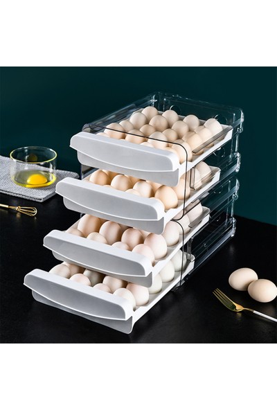 Baosity 1x Çekmece Tipi Yumurta Tutucu Saklama Kutusu - Beyaz (Yurt Dışından)