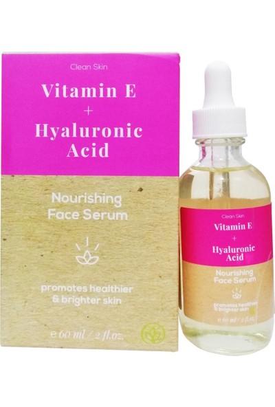 Clean Skin Vitamin E + Hyaluronic Acid Yüz Serumu 60ML
