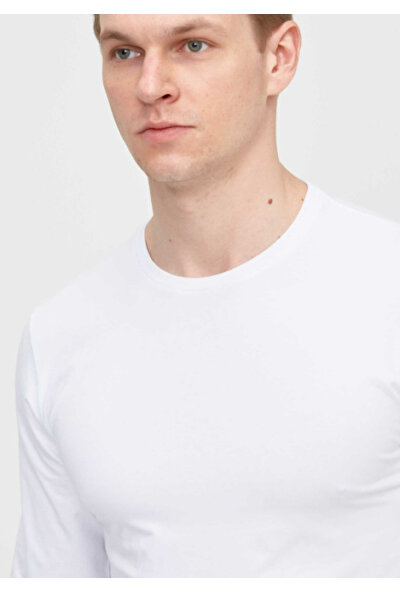 Asos Beyaz Renk Iki Iplik Penye Erkek Sweatshirt